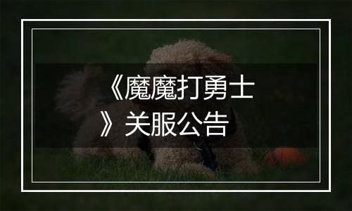 《魔魔打勇士》关服公告