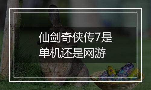 仙剑奇侠传7是单机还是网游