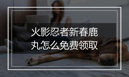 火影忍者新春鹿丸怎么免费领取