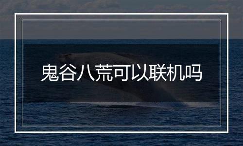 鬼谷八荒可以联机吗