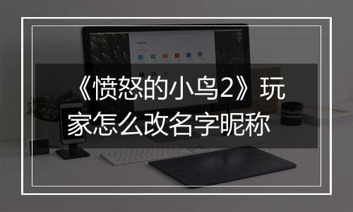 《愤怒的小鸟2》玩家怎么改名字昵称