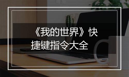 《我的世界》快捷键指令大全