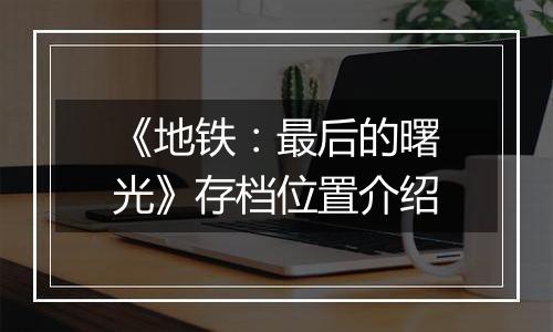 《地铁：最后的曙光》存档位置介绍