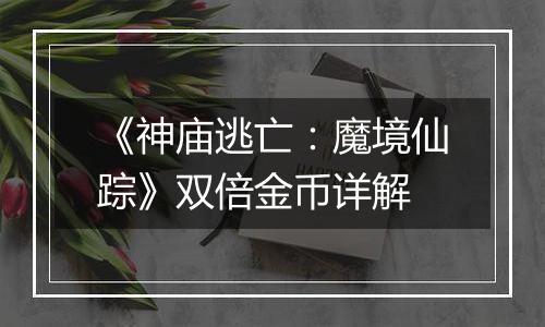 《神庙逃亡：魔境仙踪》双倍金币详解