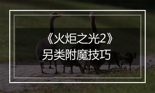 《火炬之光2》另类附魔技巧