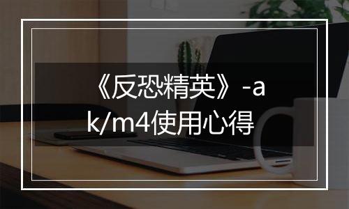 《反恐精英》-ak/m4使用心得