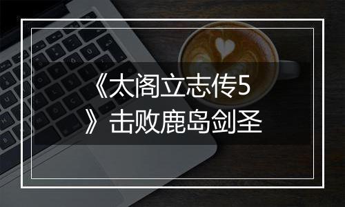 《太阁立志传5》击败鹿岛剑圣