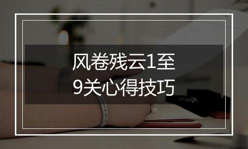 风卷残云1至9关心得技巧