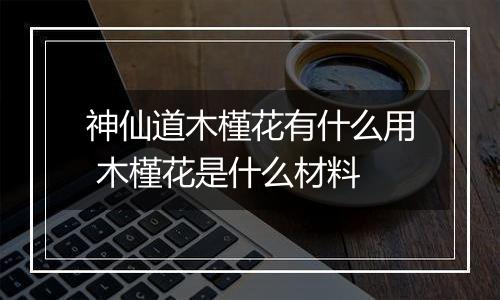 神仙道木槿花有什么用 木槿花是什么材料