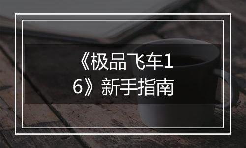 《极品飞车16》新手指南