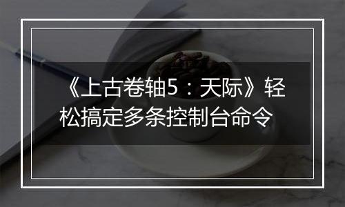 《上古卷轴5：天际》轻松搞定多条控制台命令