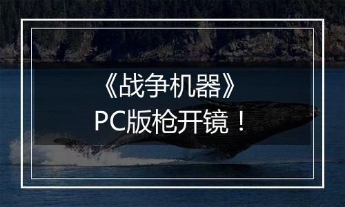 《战争机器》 PC版枪开镜！