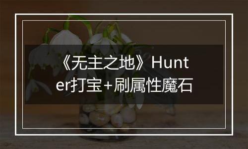 《无主之地》Hunter打宝+刷属性魔石