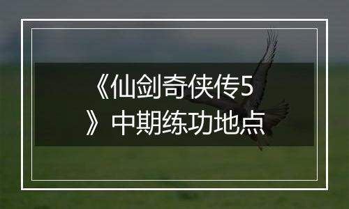 《仙剑奇侠传5》中期练功地点