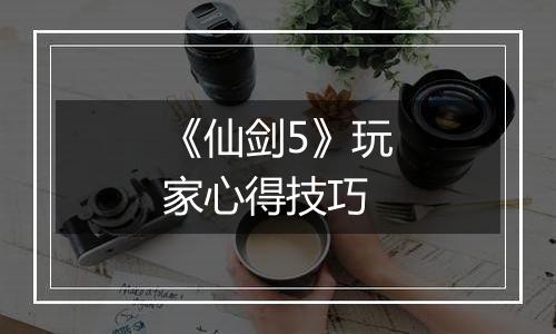 《仙剑5》玩家心得技巧