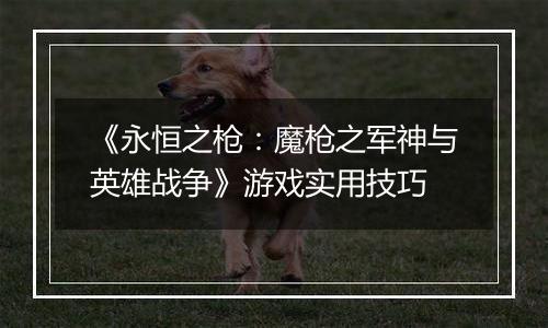 《永恒之枪：魔枪之军神与英雄战争》游戏实用技巧