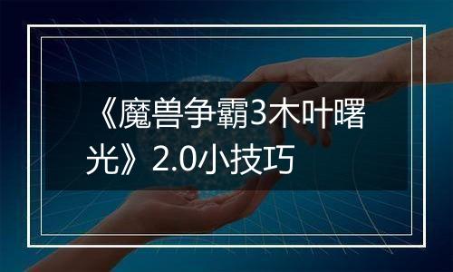 《魔兽争霸3木叶曙光》2.0小技巧