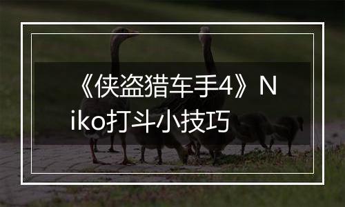《侠盗猎车手4》Niko打斗小技巧