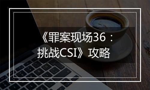 《罪案现场36：挑战CSI》攻略