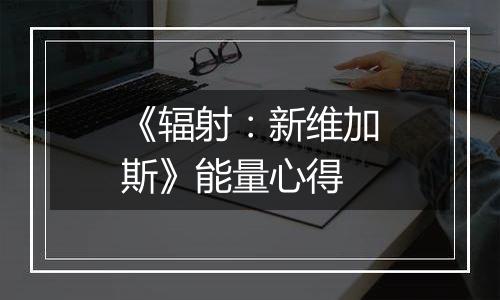 《辐射：新维加斯》能量心得