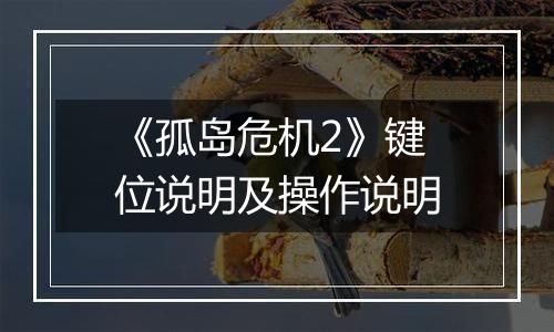 《孤岛危机2》键位说明及操作说明