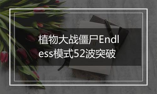 植物大战僵尸Endless模式52波突破