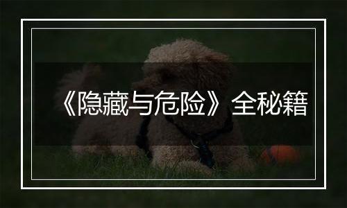 《隐藏与危险》全秘籍