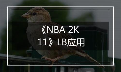 《NBA 2K11》LB应用