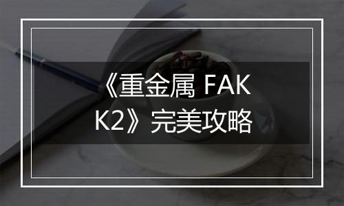 《重金属 FAKK2》完美攻略