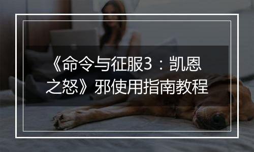 《命令与征服3：凯恩之怒》邪使用指南教程