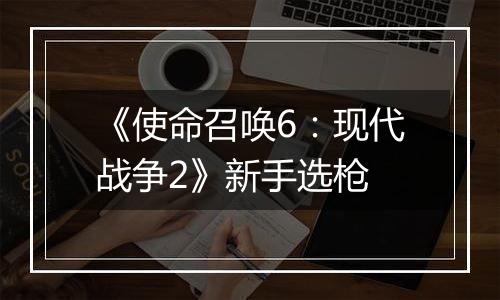 《使命召唤6：现代战争2》新手选枪