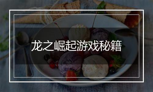 龙之崛起游戏秘籍